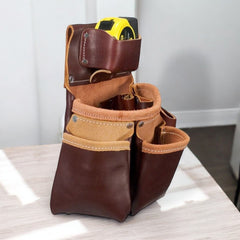 leather brown pouch