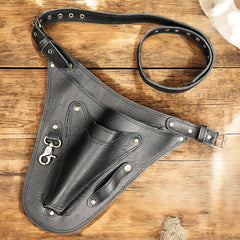 Adjustable ToolFlex Leather Work Belt worn by tradesperson