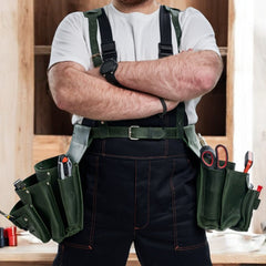 WoodCraft Leather Tool Belt with reinforced stitching and rust-free hardware