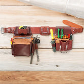Leather drywall tool belt for installers and contractors