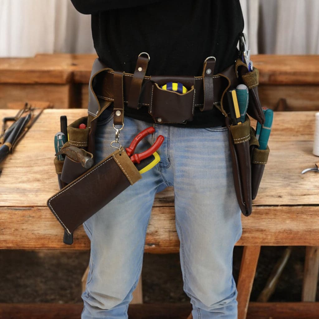 TrimMax 8-Pockets Leather Tool Belt