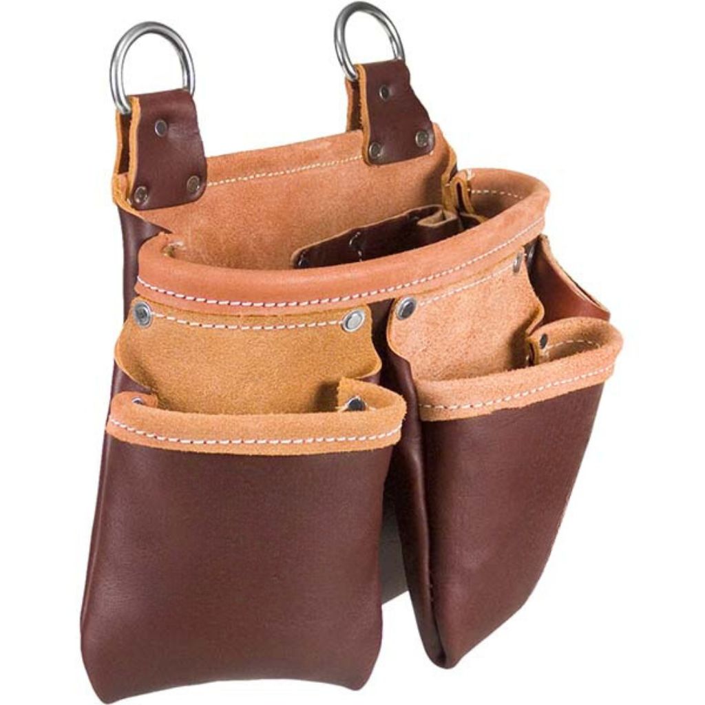 Beltless Leather Tool Bag with 3 Pouches