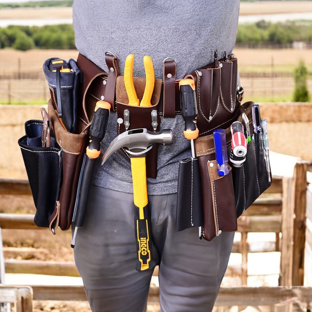 leather electrician tool belt