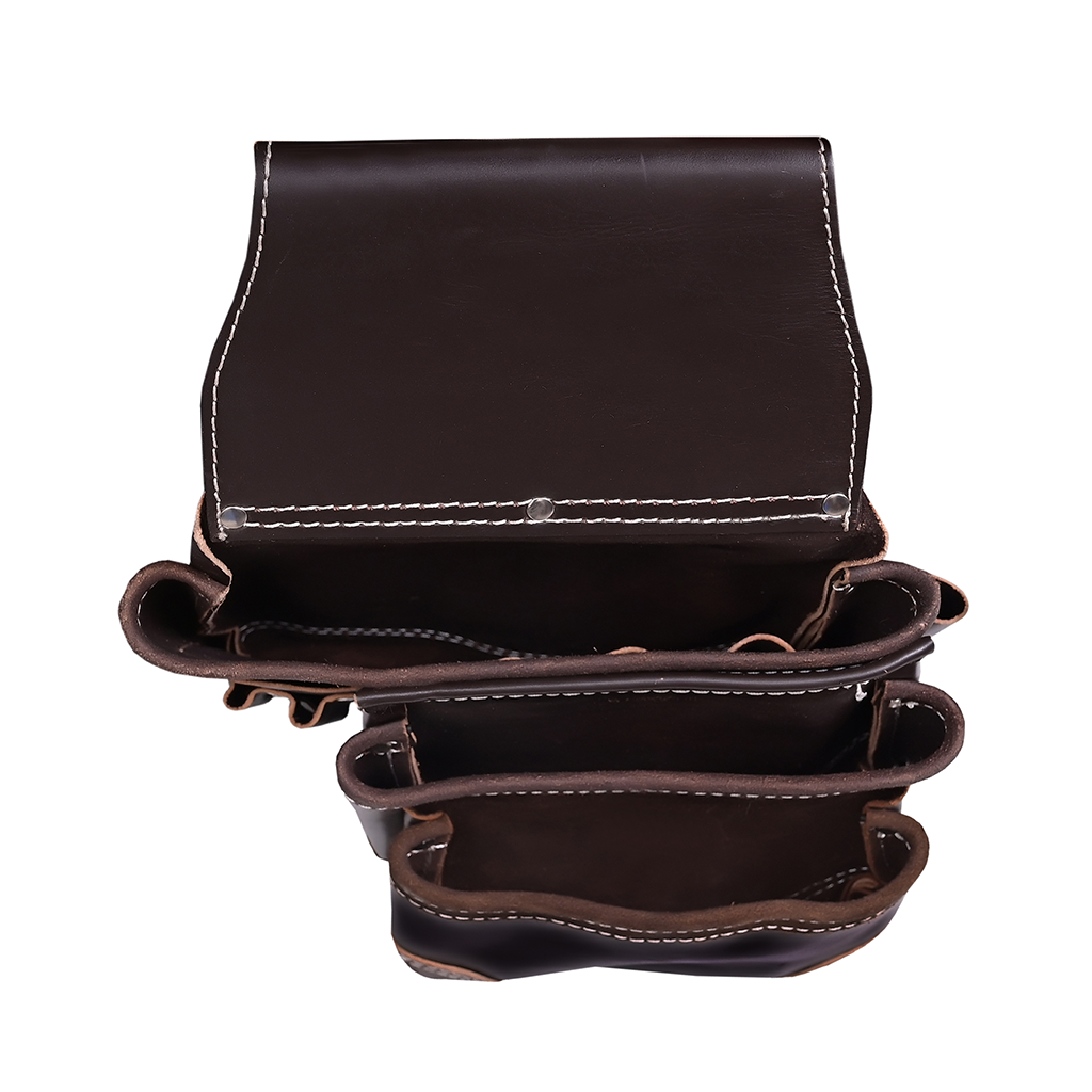 leather construction tool belt pouch