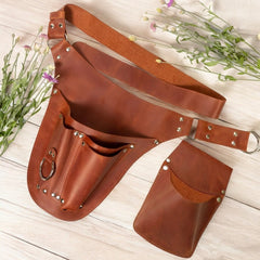 GreenGrip Leather Gardening Tool Belt