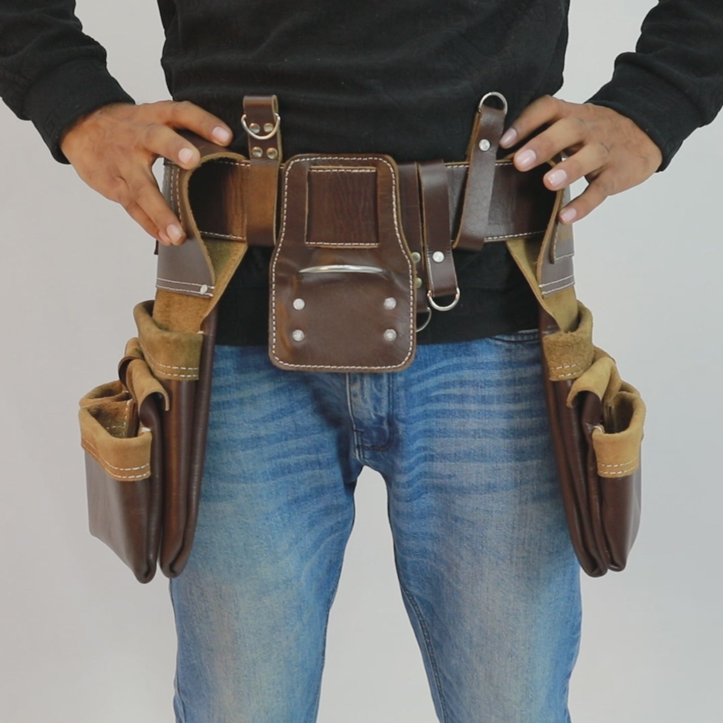 leather roofing tool belt
