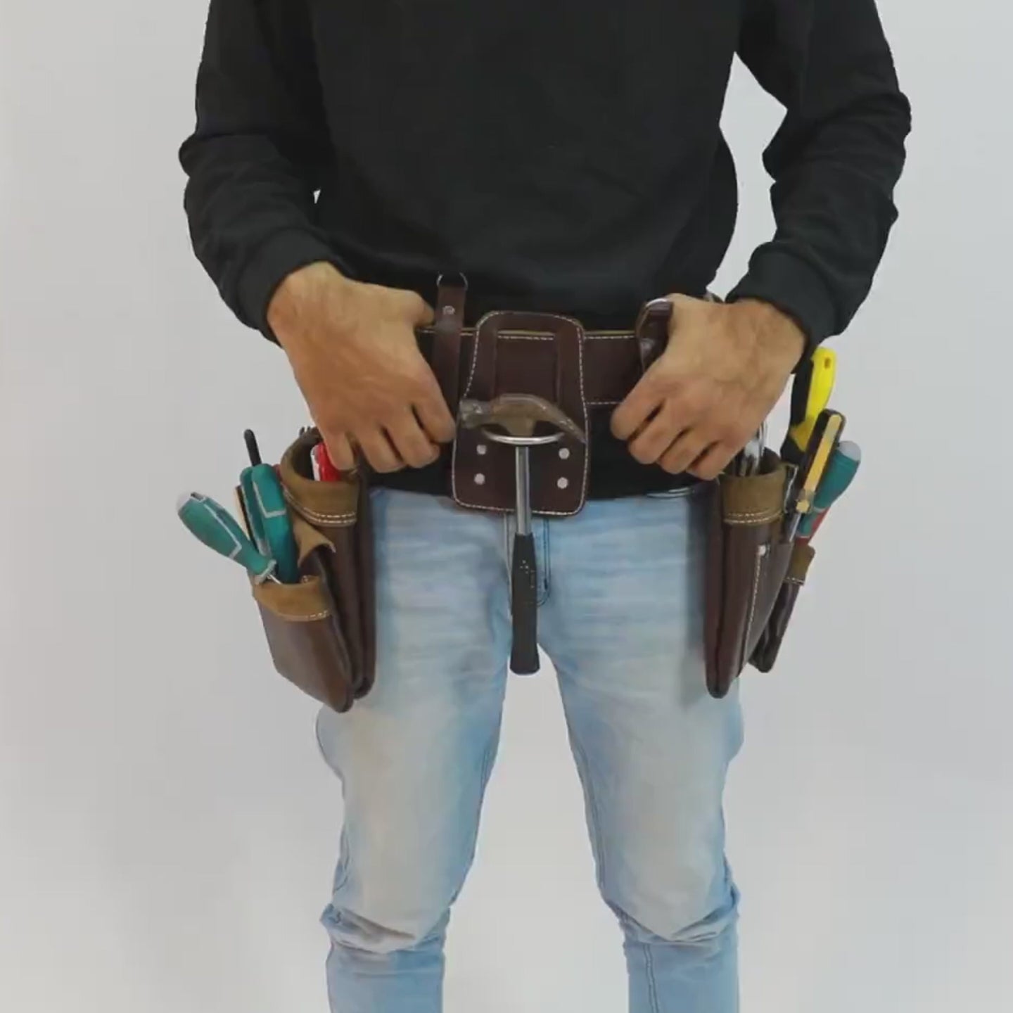 leather framing tool belt
